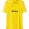 UTAA Reflected Logo Mesh Raglan Polo T-Shirts: Yellow