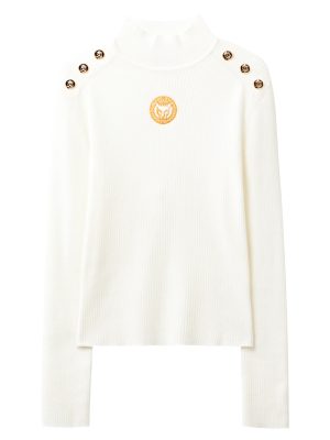 UTAA Gold Scudo Ring Panther Knit Sleeve : Women's White